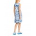 Marccain Sports - US 2138 J26 - Nauwsluitende jurk wit blauw